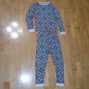 Cuddl Duds Girls' Sz M (7/8) Thermal Base Layer Set w Thumb Holes